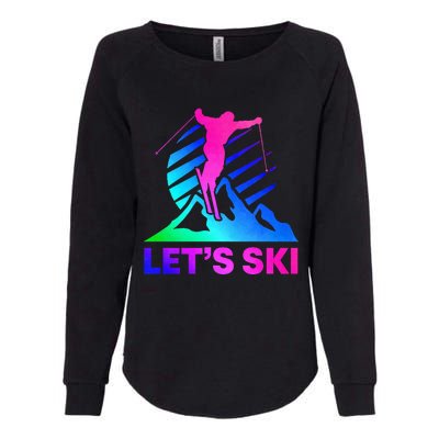 Retro Ski Vintage 80s 90s Skiing Outfit Womens California Wash Sweatshirt