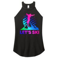 Retro Ski Vintage 80s 90s Skiing Outfit Women's Perfect Tri Rocker Tank