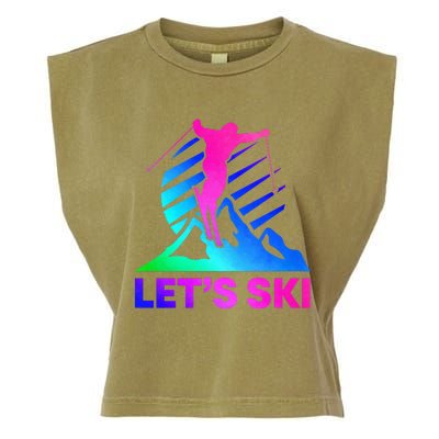 Retro Ski Vintage 80s 90s Skiing Outfit Garment-Dyed Women's Muscle Tee