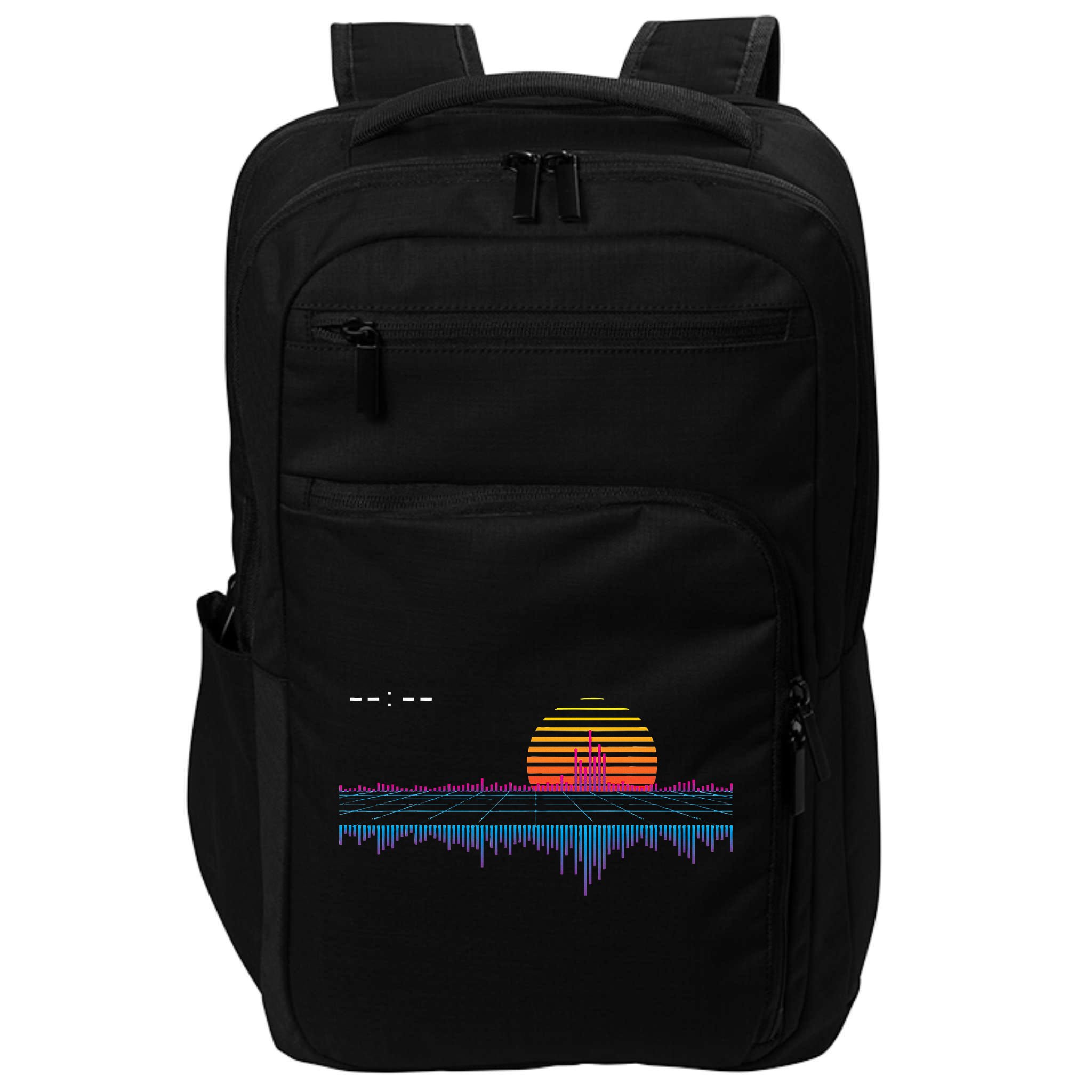 Retrowave Synthwave Vaporwave Sunset Aesthetic Impact Tech Backpack