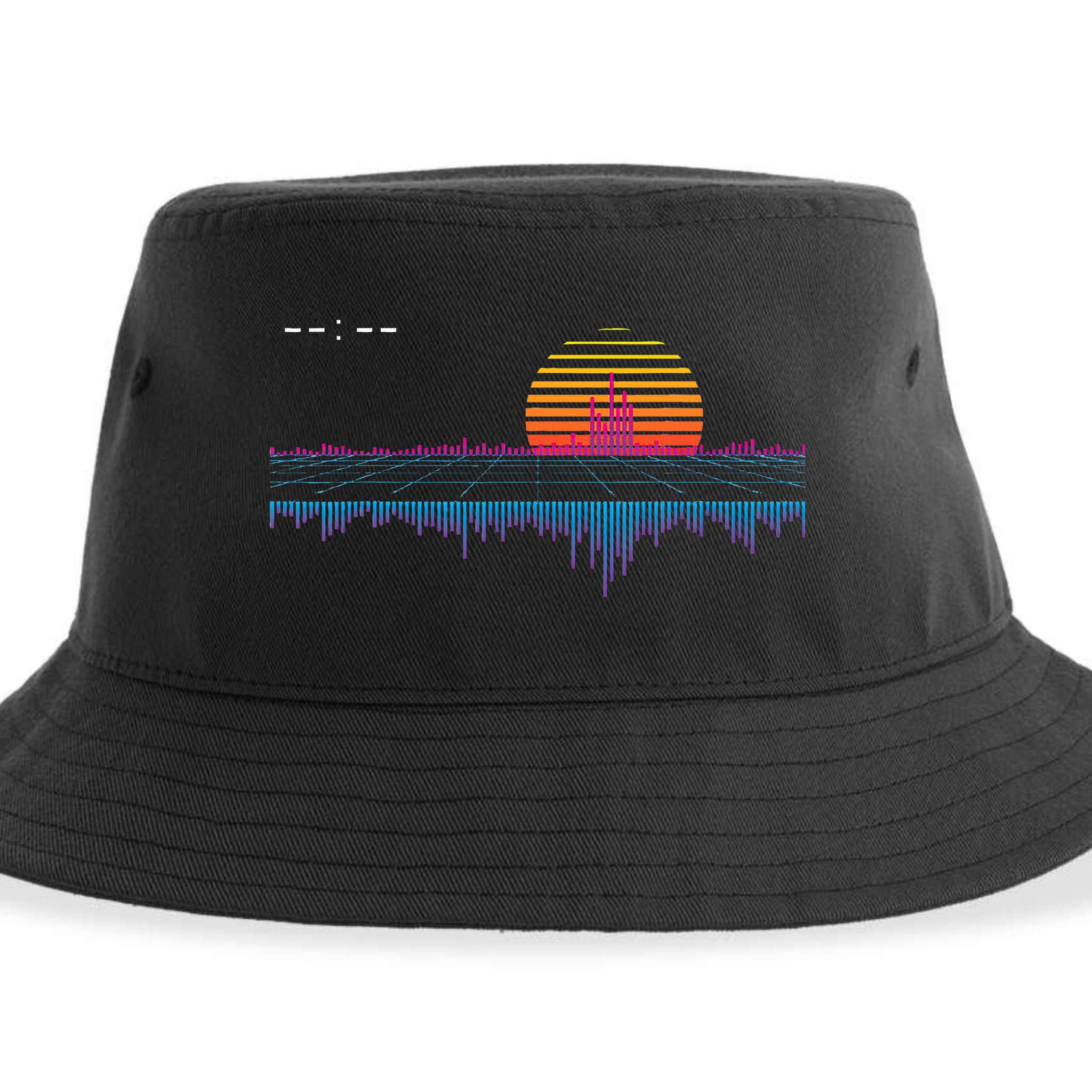 Retrowave Synthwave Vaporwave Sunset Aesthetic Sustainable Bucket Hat