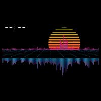 Retrowave Synthwave Vaporwave Sunset Aesthetic Drawstring Bag