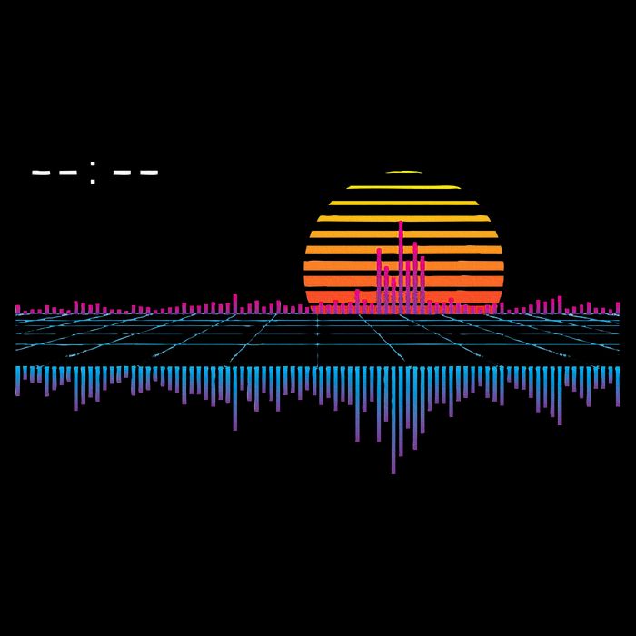 Retrowave Synthwave Vaporwave Sunset Aesthetic Drawstring Bag