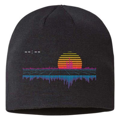 Retrowave Synthwave Vaporwave Sunset Aesthetic Sustainable Beanie