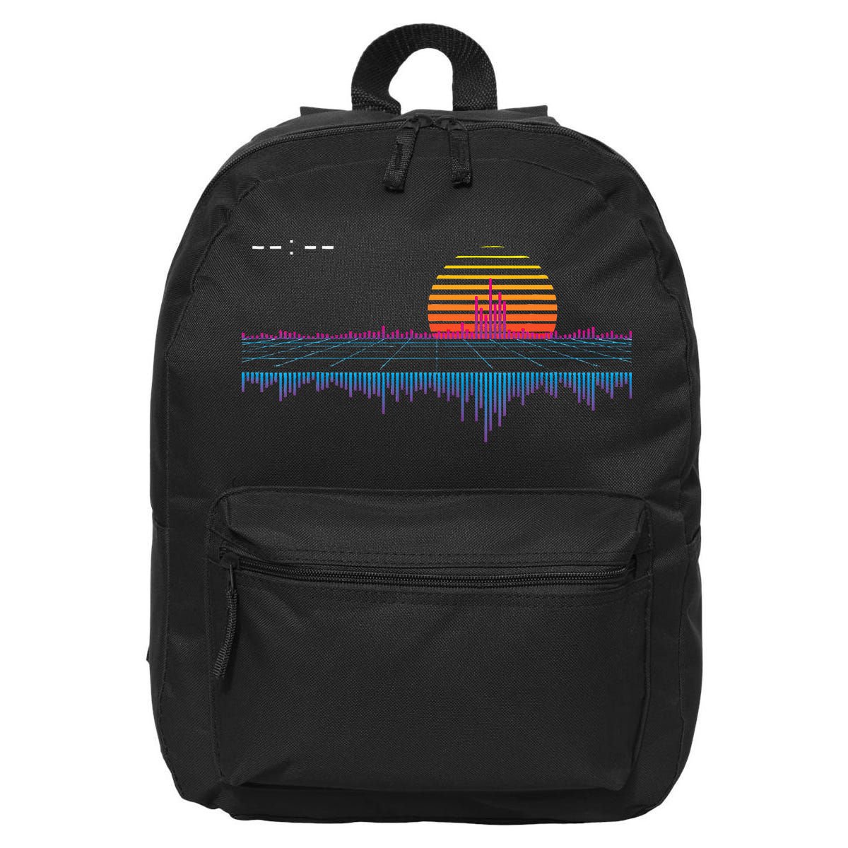 Retrowave Synthwave Vaporwave Sunset Aesthetic 16 in Basic Backpack