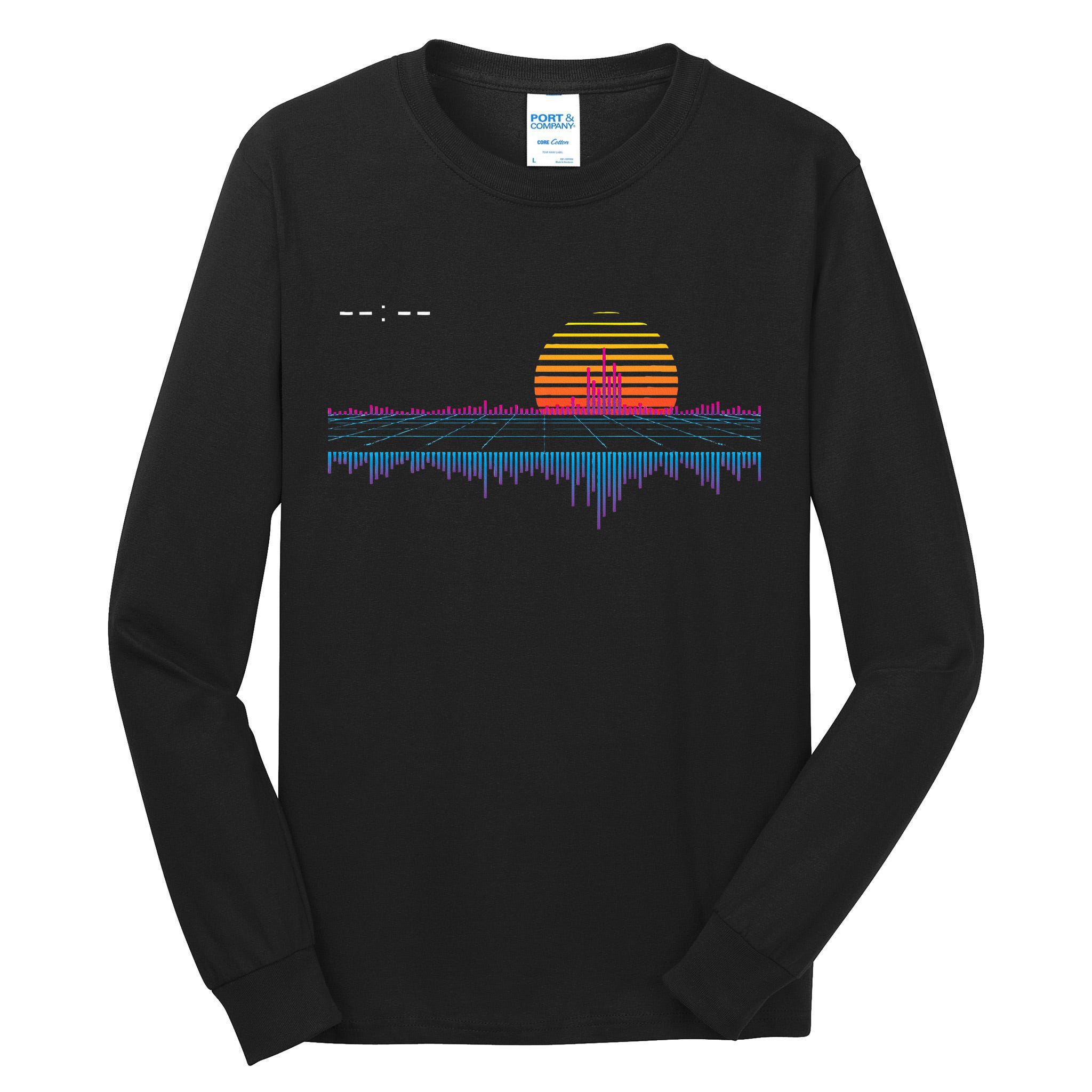 Retrowave Synthwave Vaporwave Sunset Aesthetic Tall Long Sleeve T-Shirt