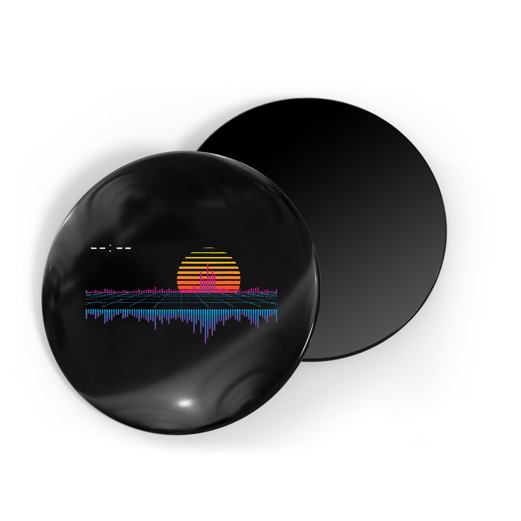 Retrowave Synthwave Vaporwave Sunset Aesthetic Magnet
