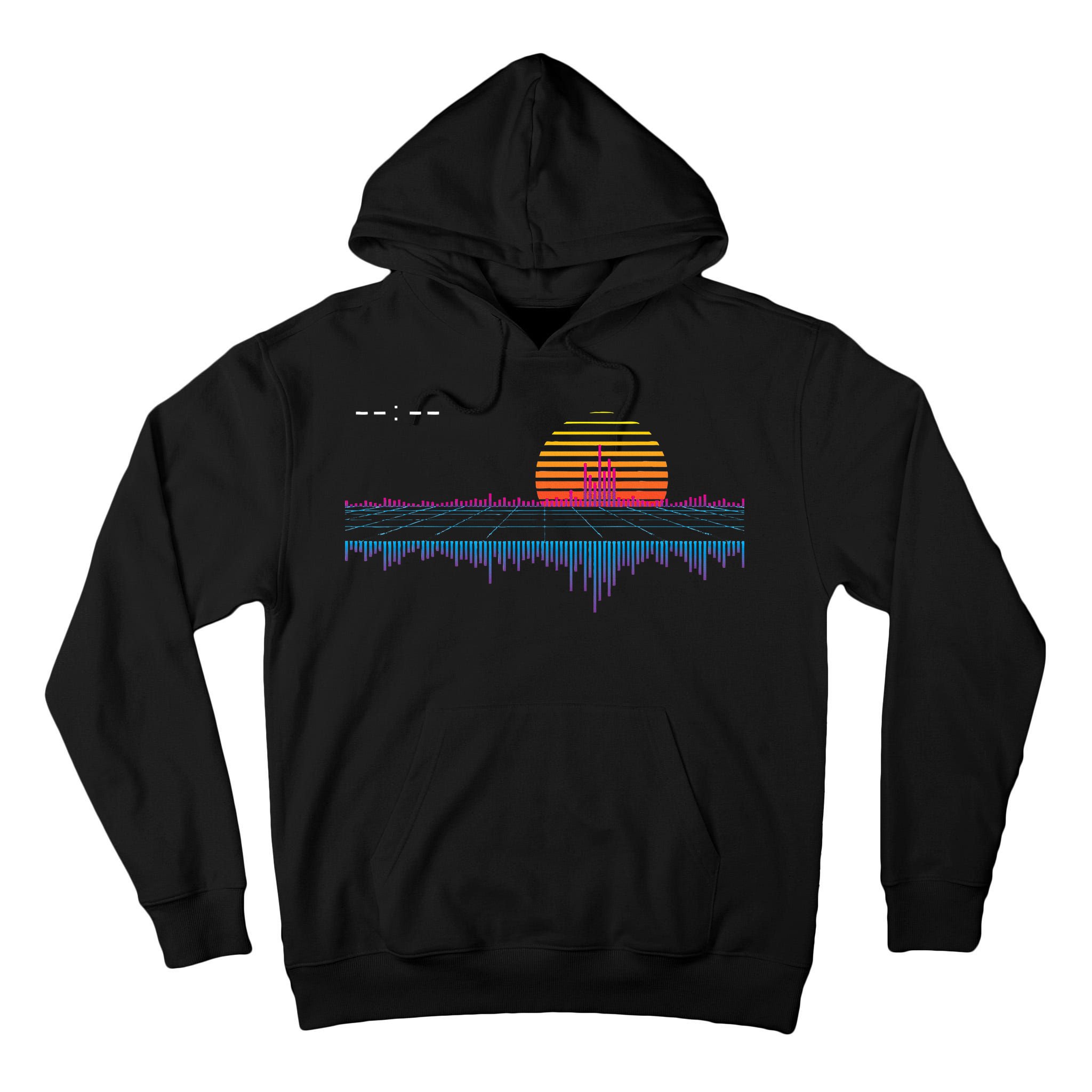 Retrowave Synthwave Vaporwave Sunset Aesthetic Tall Hoodie