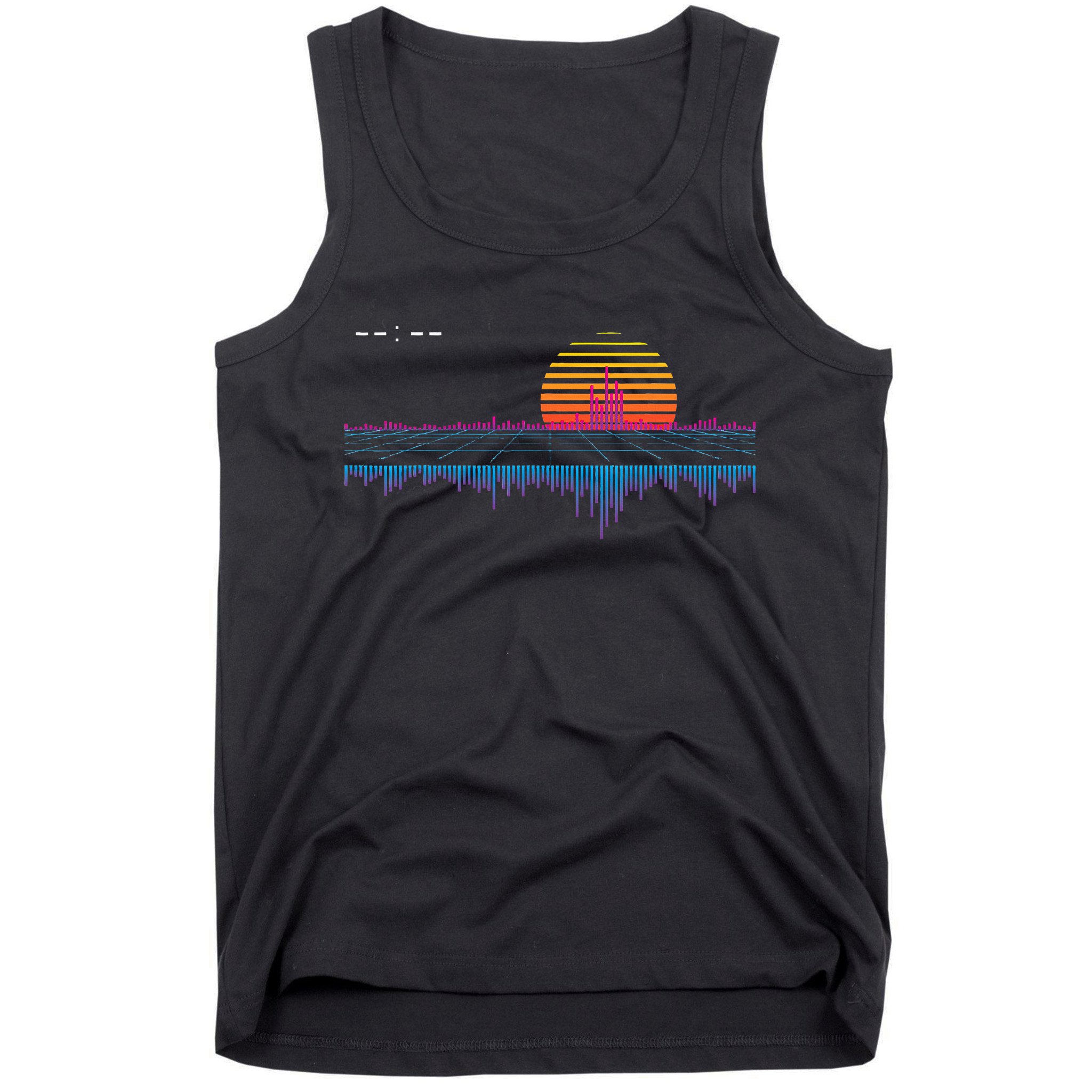 Retrowave Synthwave Vaporwave Sunset Aesthetic Tank Top