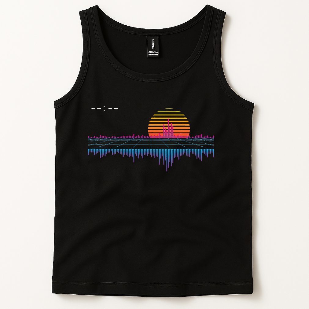 Retrowave Synthwave Vaporwave Sunset Aesthetic Tank Top