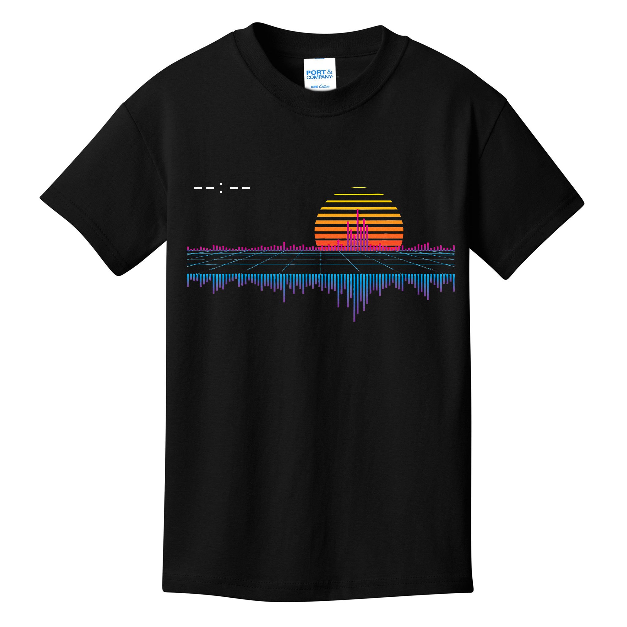 Retrowave Synthwave Vaporwave Sunset Aesthetic Kids T-Shirt