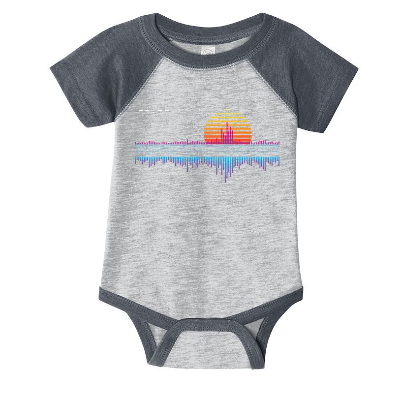 Retrowave Synthwave Vaporwave Sunset Aesthetic Infant Baby Jersey Bodysuit