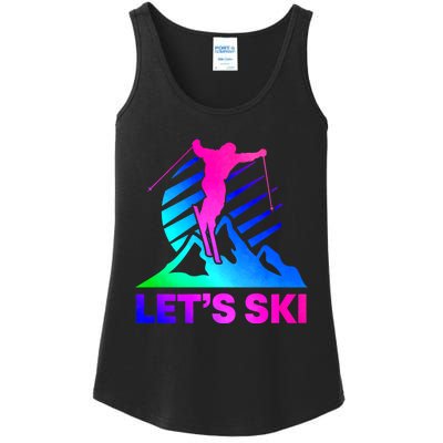 Retro Ski Vintage 80s 90s Skiing Ladies Essential Tank