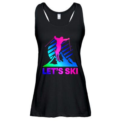 Retro Ski Vintage 80s 90s Skiing Ladies Essential Flowy Tank