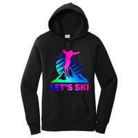 Retro Ski Vintage 80s 90s Skiing Women's Pullover Hoodie