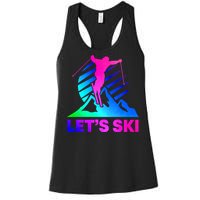 Retro Ski Vintage 80s 90s Skiing Women's Racerback Tank