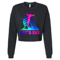 Retro Ski Vintage 80s 90s Skiing Cropped Pullover Crew