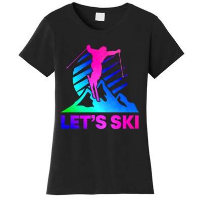 Retro Ski Vintage 80s 90s Skiing Women's T-Shirt