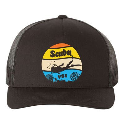 Retro Scuba Vbs 2024 Underwater Jesus Christian Bible Yupoong Adult 5-Panel Trucker Hat