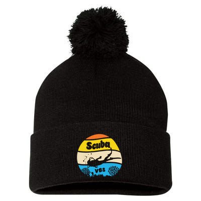 Retro Scuba Vbs 2024 Underwater Jesus Christian Bible Pom Pom 12in Knit Beanie