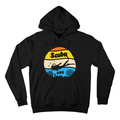 Retro Scuba Vbs 2024 Underwater Jesus Christian Bible Tall Hoodie