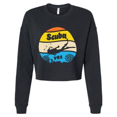 Retro Scuba Vbs 2024 Underwater Jesus Christian Bible Cropped Pullover Crew