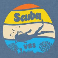 Retro Scuba Vbs 2024 Underwater Jesus Christian Bible Garment-Dyed Sweatshirt