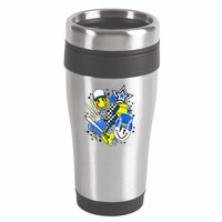 retro softball Vibes Funny softball Smile Face Meme 16oz Travel Tumbler