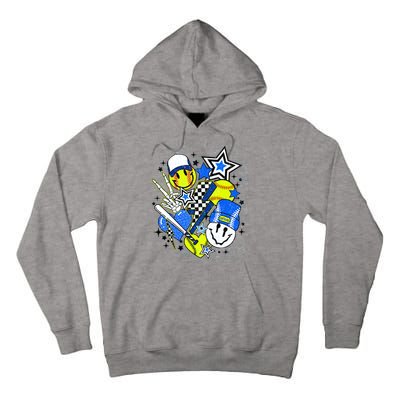 retro softball Vibes Funny softball Smile Face Meme Tall Hoodie