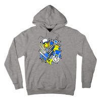 retro softball Vibes Funny softball Smile Face Meme Tall Hoodie