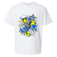 retro softball Vibes Funny softball Smile Face Meme Sueded Cloud Jersey T-Shirt