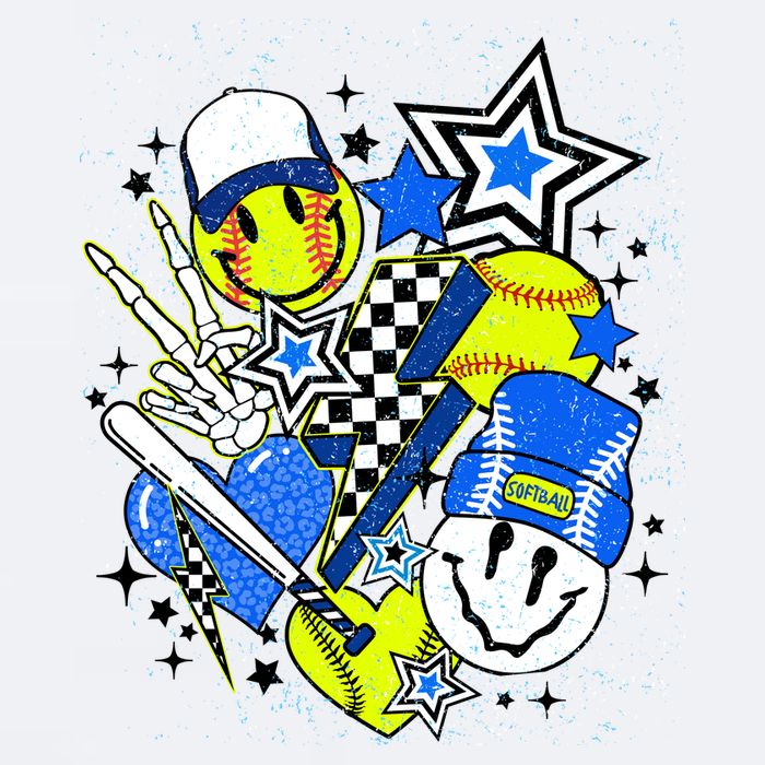retro softball Vibes Funny softball Smile Face Meme Sueded Cloud Jersey T-Shirt