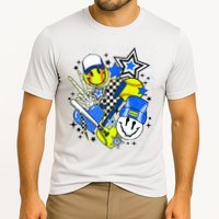 retro softball Vibes Funny softball Smile Face Meme Performance Shirt