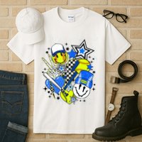 retro softball Vibes Funny softball Smile Face Meme Tall T-Shirt