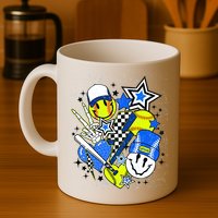 retro softball Vibes Funny softball Smile Face Meme Mug