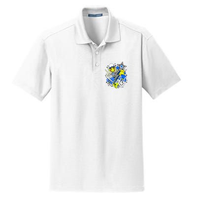 retro softball Vibes Funny softball Smile Face Meme Dry Zone Grid Polo