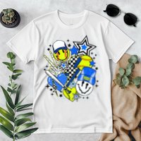 retro softball Vibes Funny softball Smile Face Meme Premium T-Shirt
