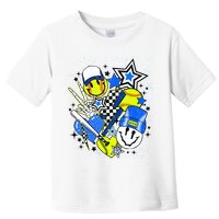 retro softball Vibes Funny softball Smile Face Meme Toddler T-Shirt