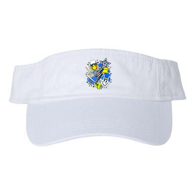 retro softball Vibes Funny softball Smile Face Meme Visor