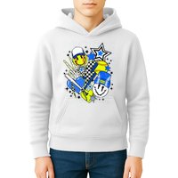 retro softball Vibes Funny softball Smile Face Meme Kids Hoodie
