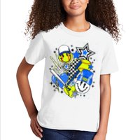 retro softball Vibes Funny softball Smile Face Meme Kids T-Shirt