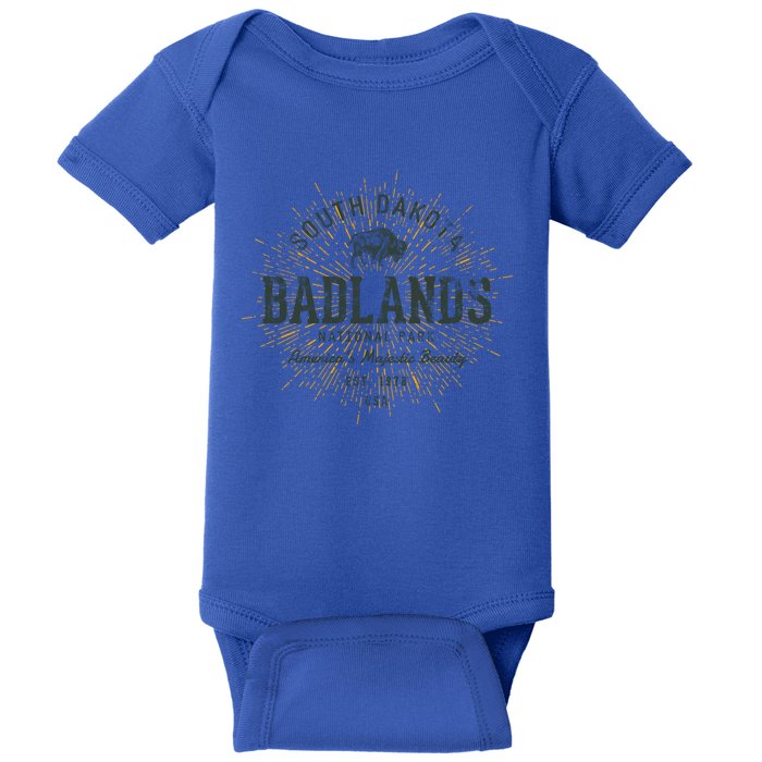 Retro Style Vintage Badlands National Park Gift Baby Bodysuit