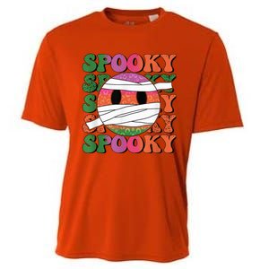 Retro spooky vibes mummy smile face halloween boo ghost Cooling Performance Crew T-Shirt