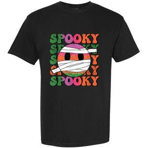 Retro spooky vibes mummy smile face halloween boo ghost Garment-Dyed Heavyweight T-Shirt