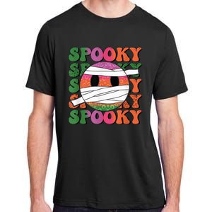 Retro spooky vibes mummy smile face halloween boo ghost Adult ChromaSoft Performance T-Shirt