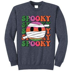 Retro spooky vibes mummy smile face halloween boo ghost Sweatshirt