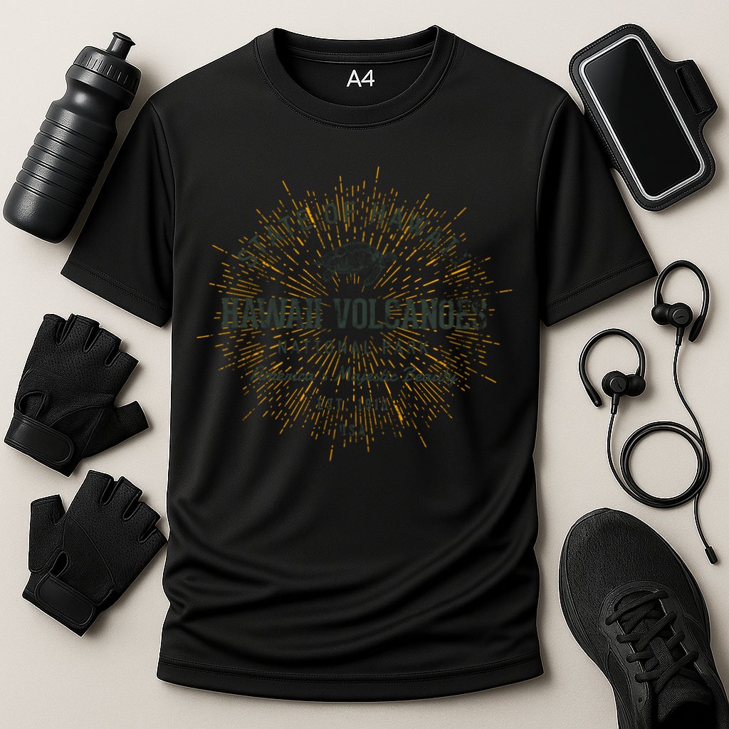 Retro Style Vintage Hawaii Volcanoes National Park Meaningful Gift Cooling Performance Crew T-Shirt