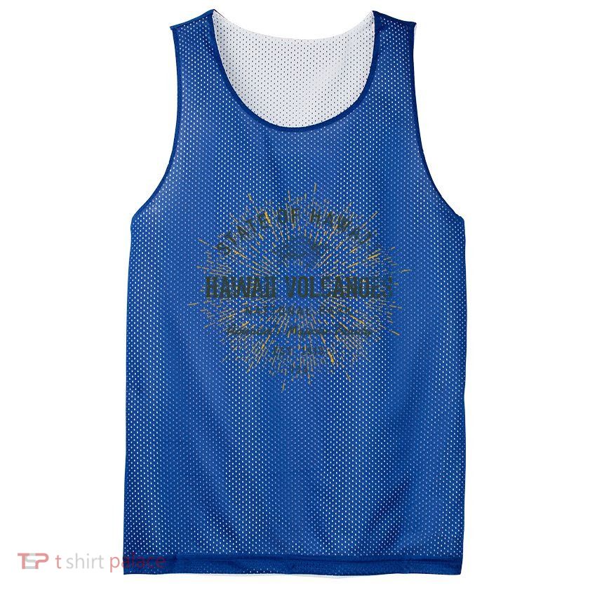 Retro Style Vintage Hawaii Volcanoes National Park Meaningful Gift Mesh Reversible Basketball Jersey Tank