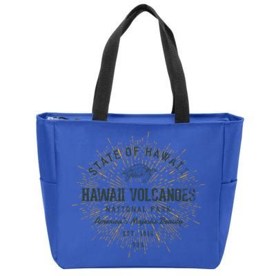 Retro Style Vintage Hawaii Volcanoes National Park Meaningful Gift Zip Tote Bag