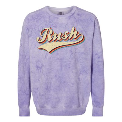 Rush Surname Vintage Retro Gifts Rush Colorblast Crewneck Sweatshirt